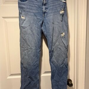 Women's Blue Distressed Jeans